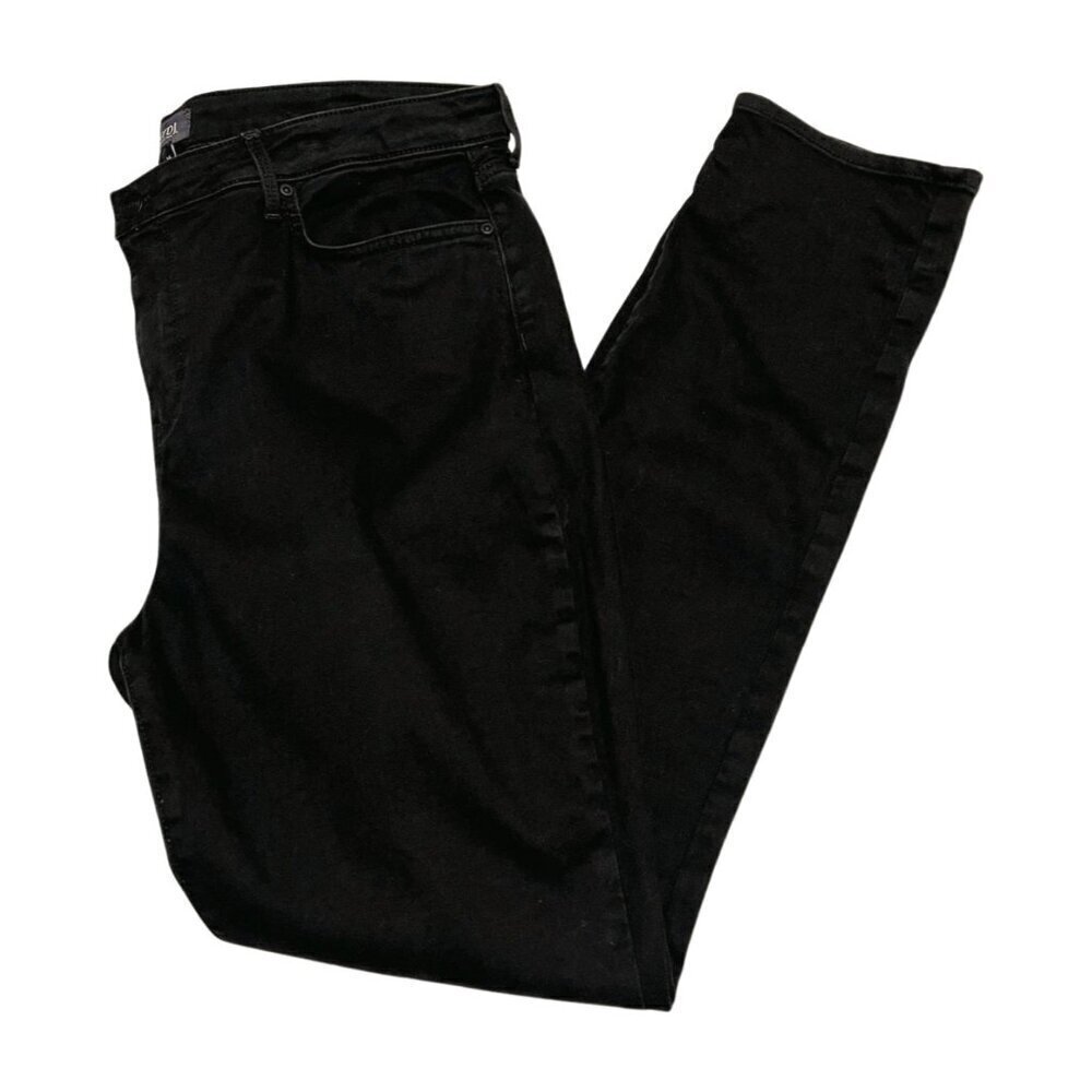 NYDJ Alina Legging Jeans Size 16 Black Lift Tuck Stretch Skinny Denim Pants